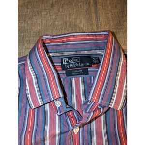 Polo By Ralph Lauren curham Mens 16.5-34  long sleeve striped button down